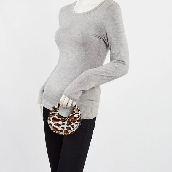 Fendi Pony Hair Vitello Grace Ocelot Fendigraphy Nano Bag-7AS089 - Picture 2 of 12